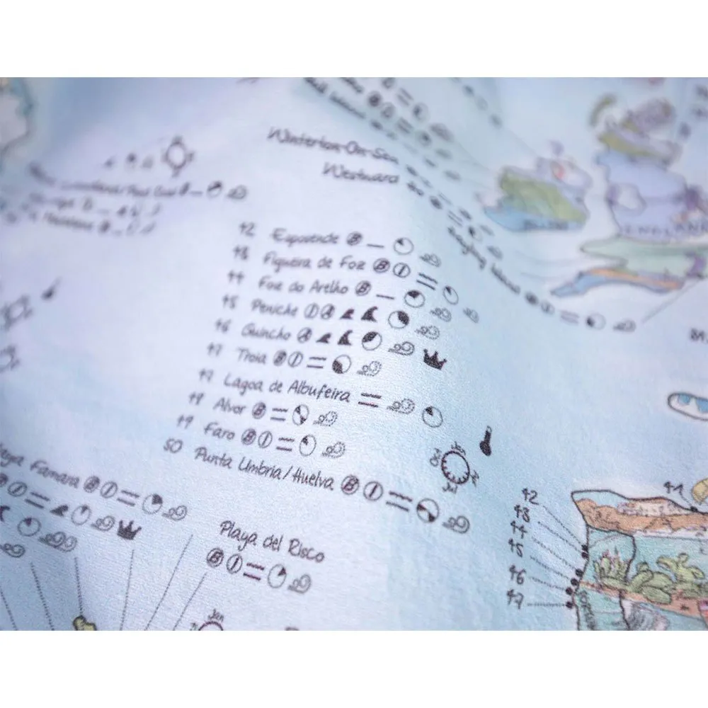 Awesome maps Kitesurfkarte: Die besten Orte der Welt handtuch
