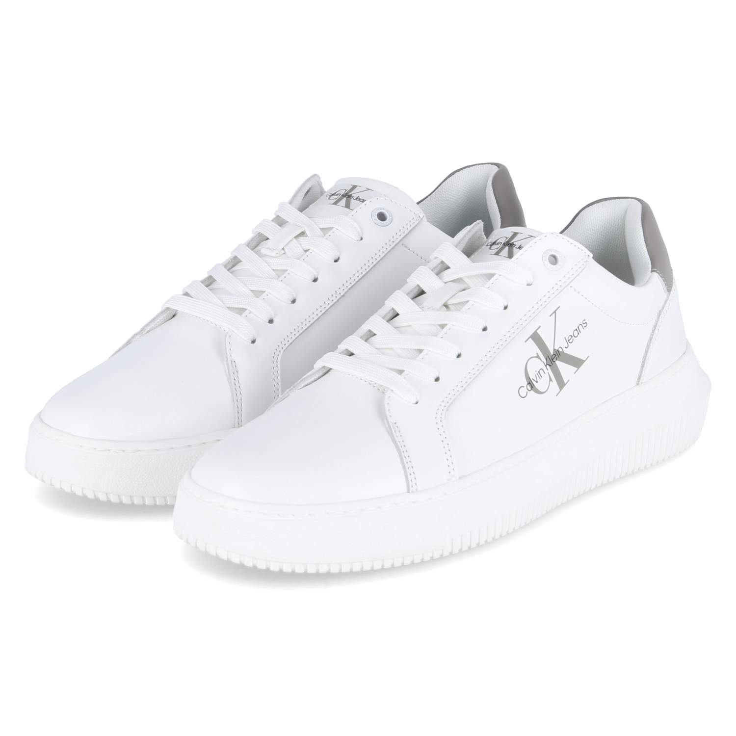 Calvin Klein Low Sneaker CHUNKY CUPSOLE MONO LTH - bright white
