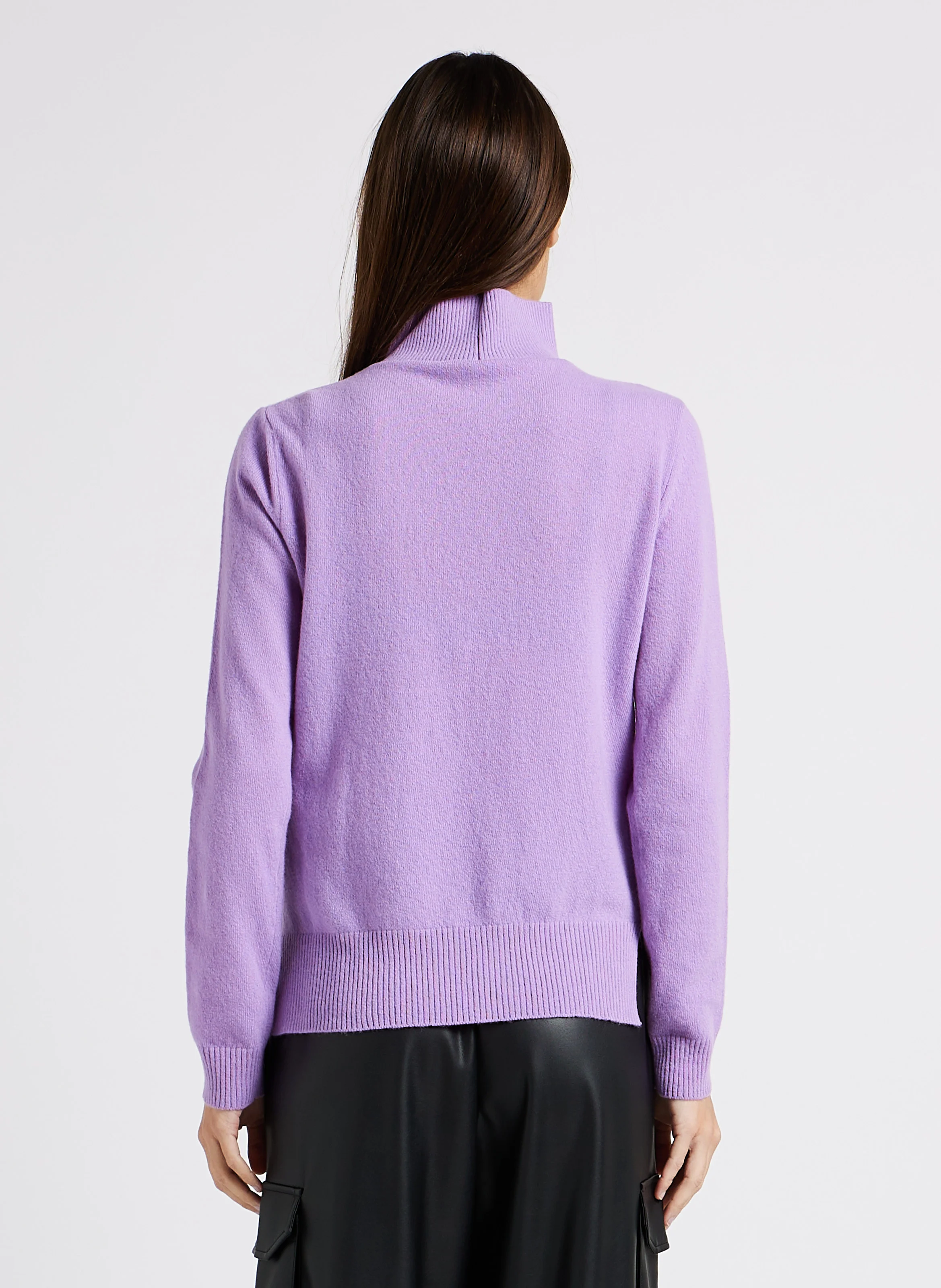 SFERA - Pull col montant en laine | Bleu