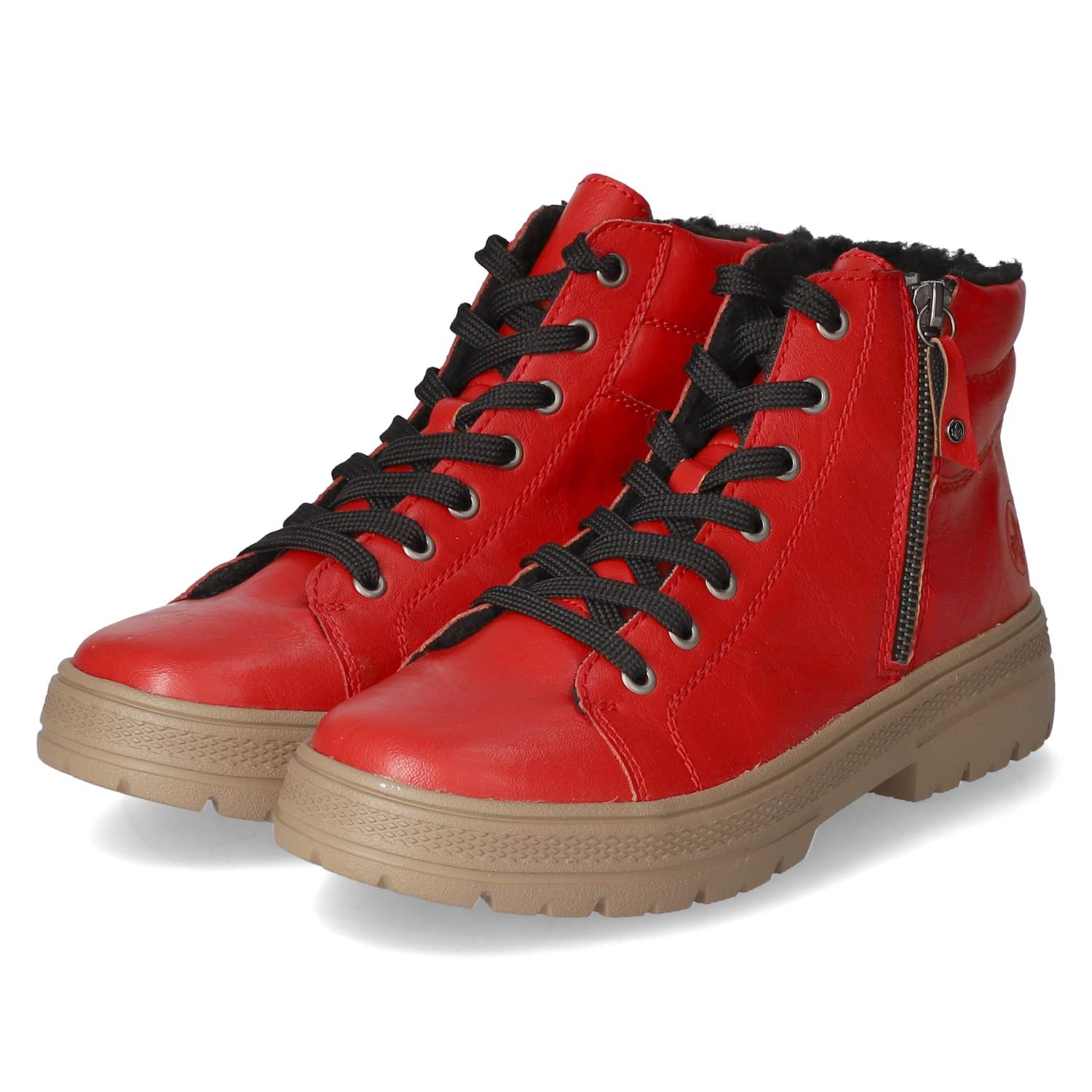 Rieker Schnürstiefeletten - red