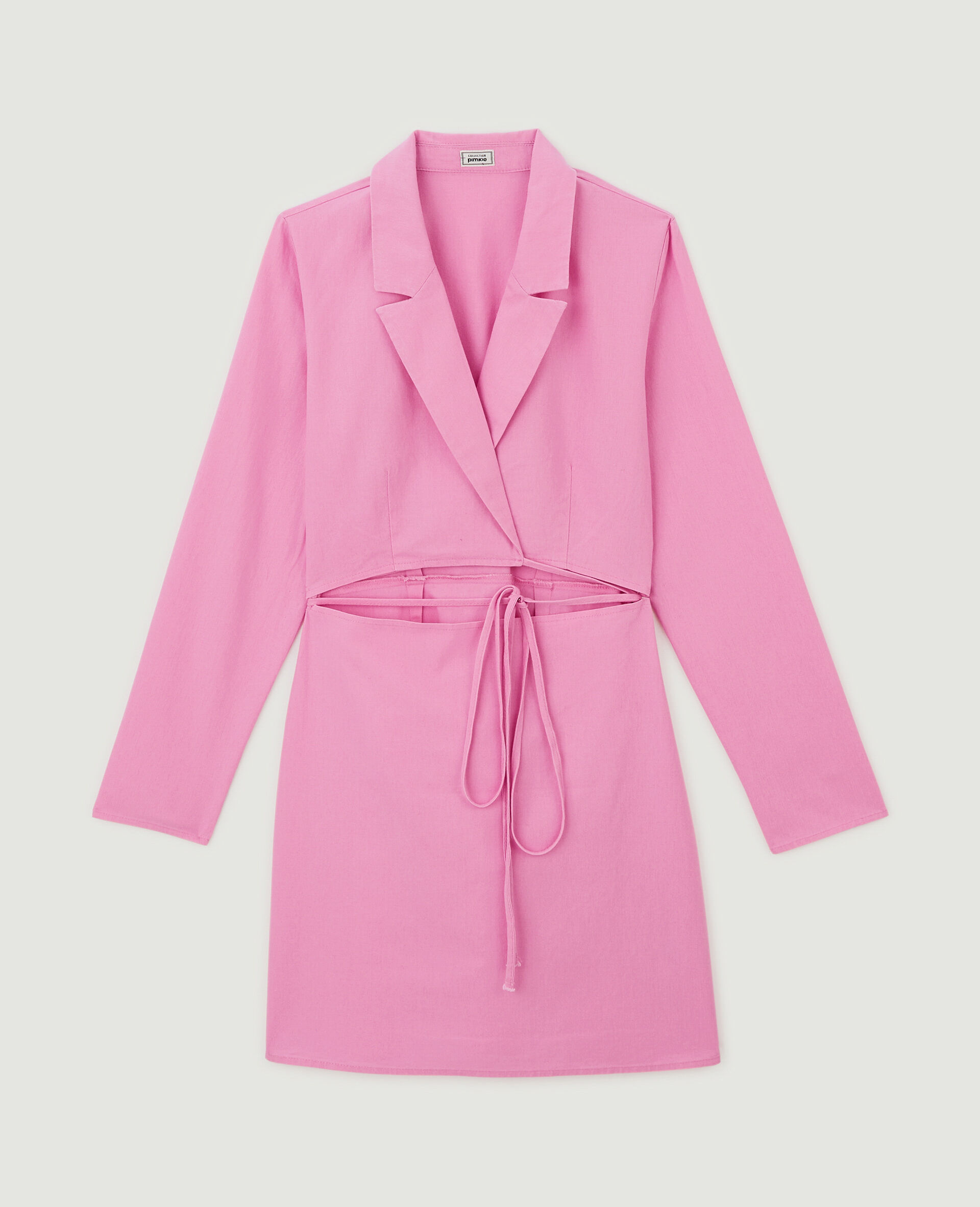 Robe blazer cache-cœur - Rose