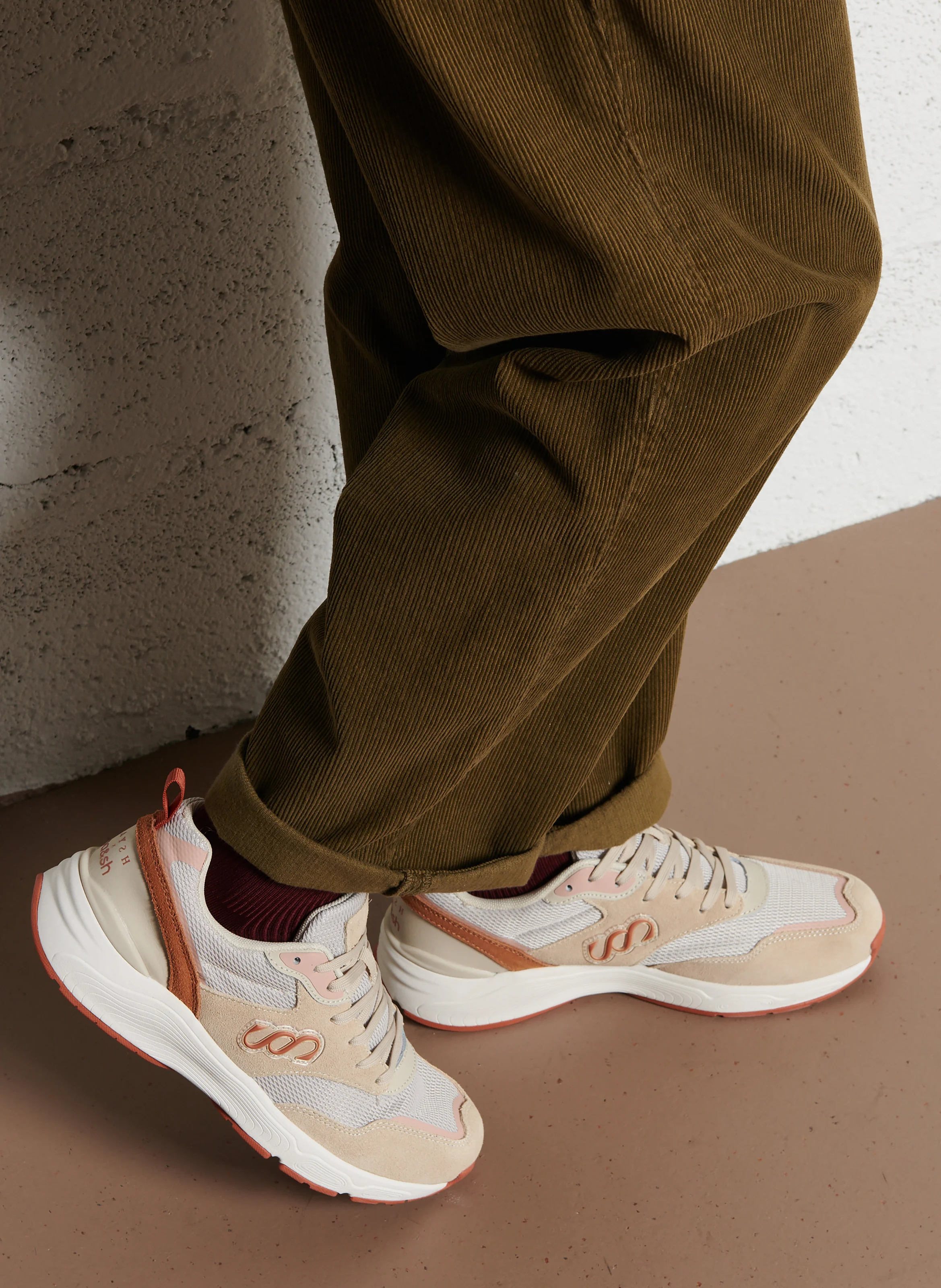SABA - Baskets basses en cuir x SAYSH | Orange