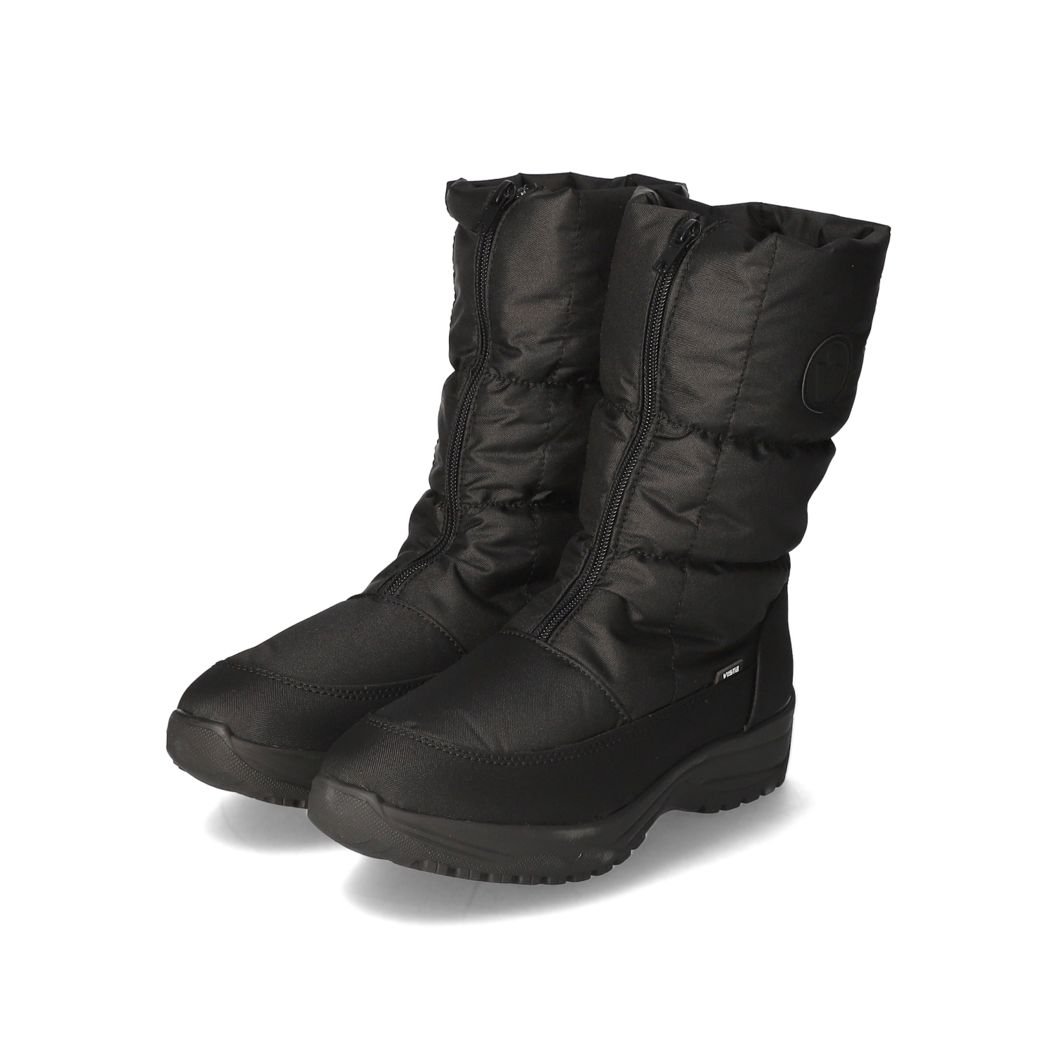 Vista Vista Damen Winterstiefeletten Schwarz Textil -wasserfest, atmungsaktiv KlimaTEX - schwarz