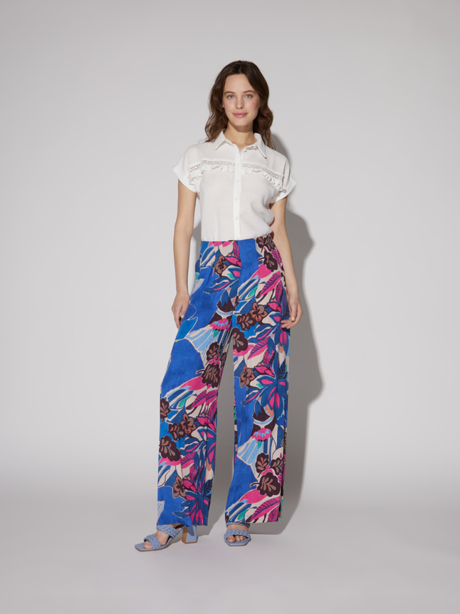 Pantalon fluide taille haute
