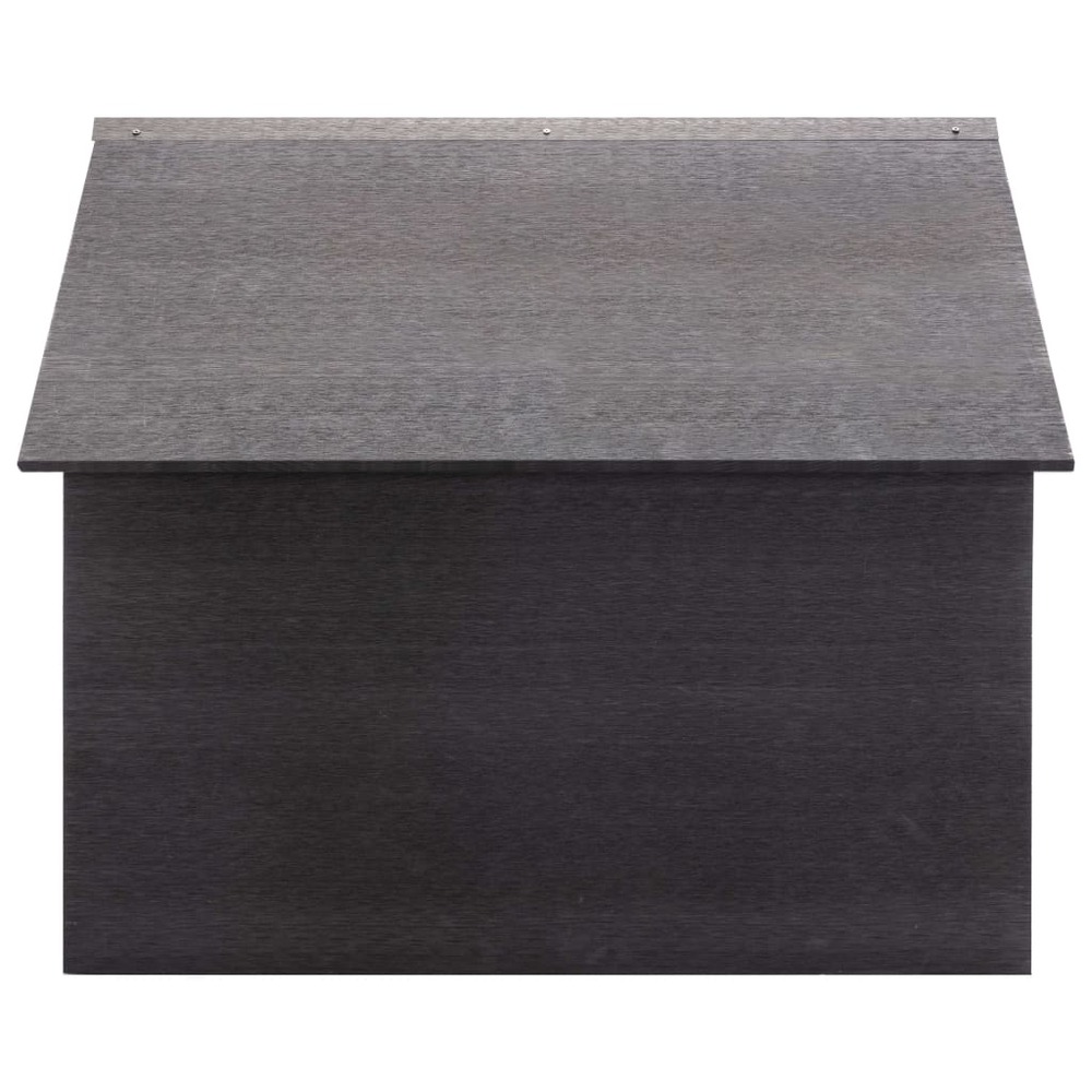 Garage pour tondeuse à gazon gris 80x80x70 cm wpc