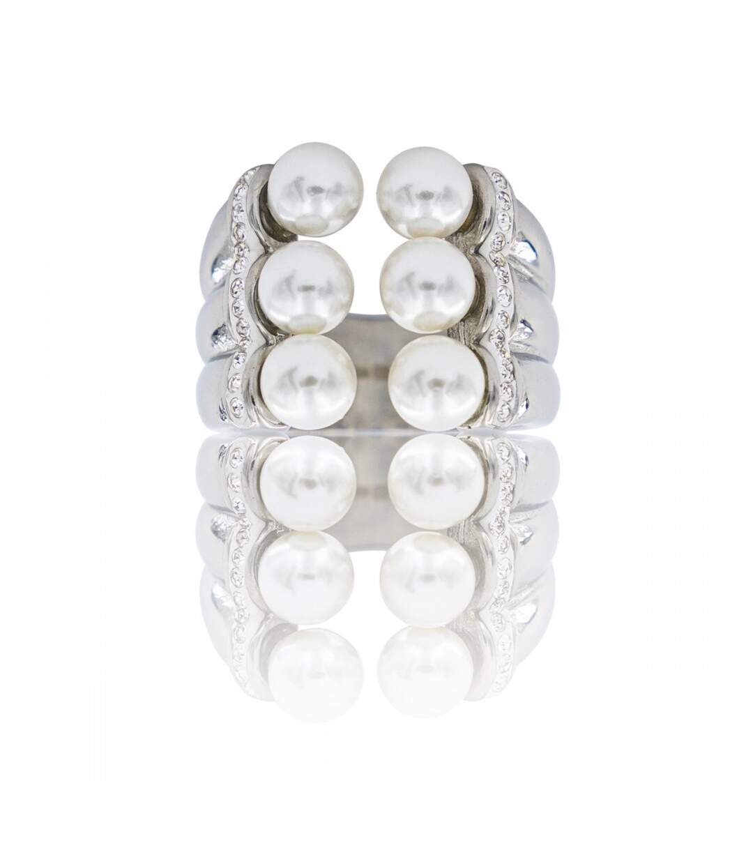 Coffret Bague Femme Acier Perle