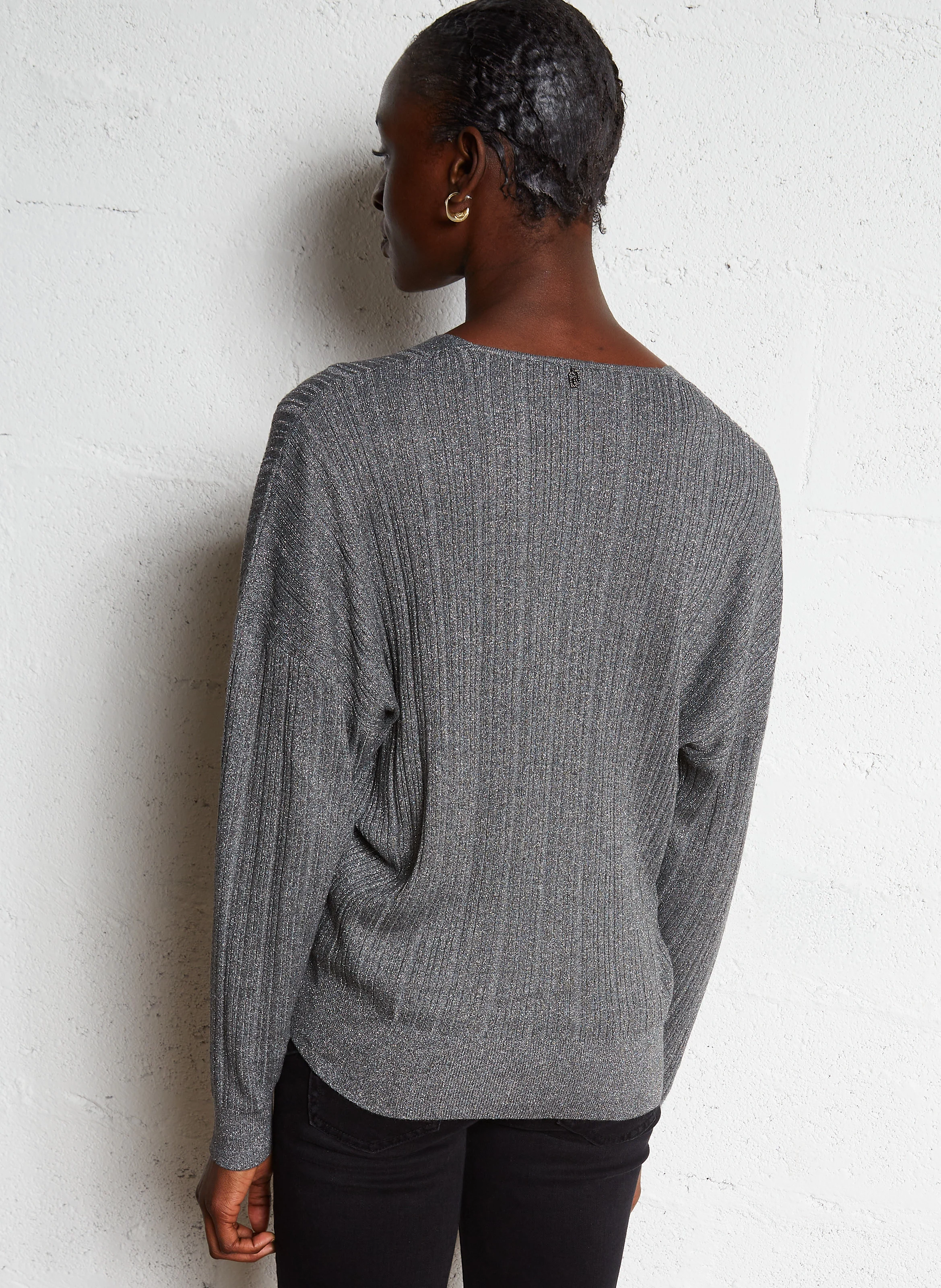 Pull col V| Gris