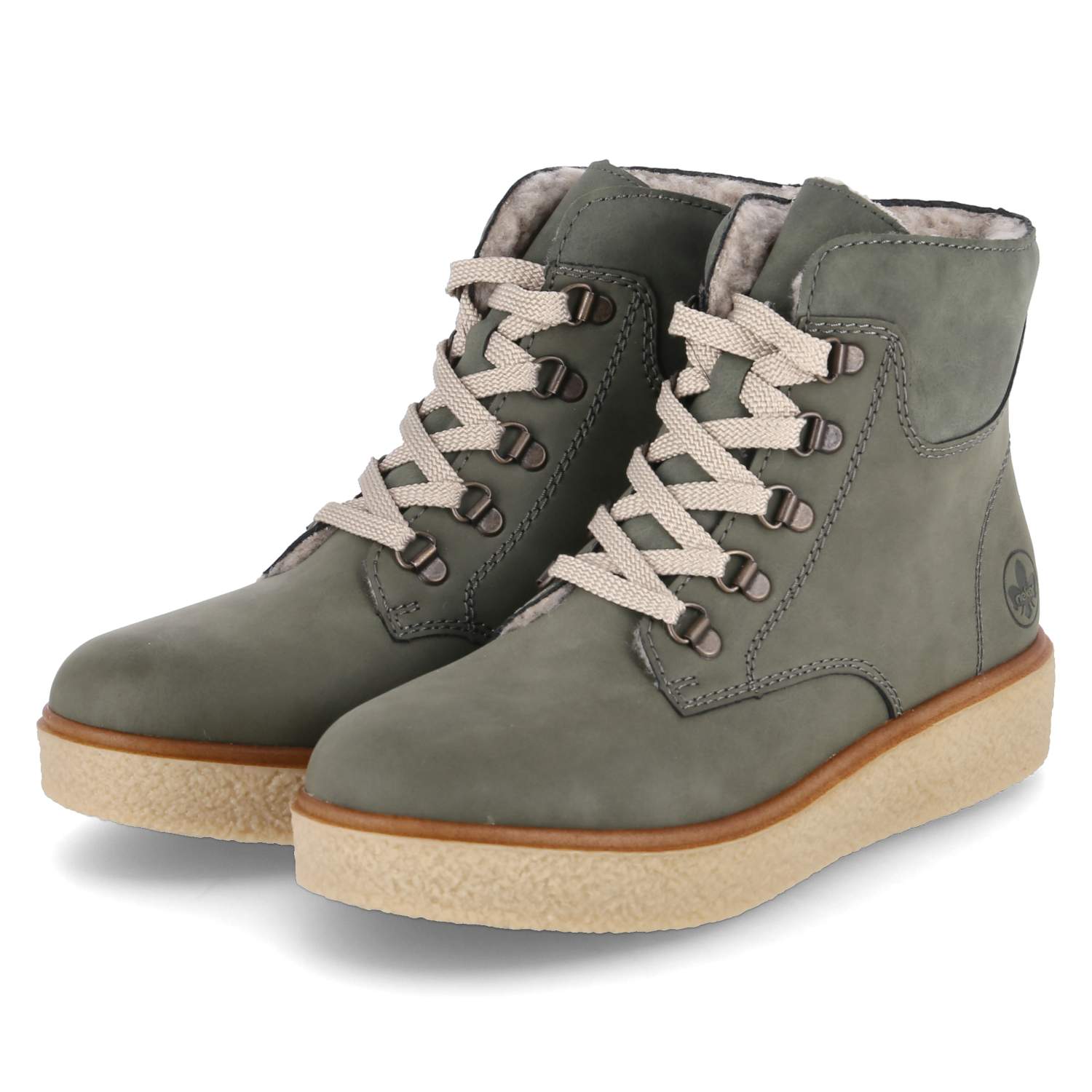 Rieker Schnürstiefeletten - grün