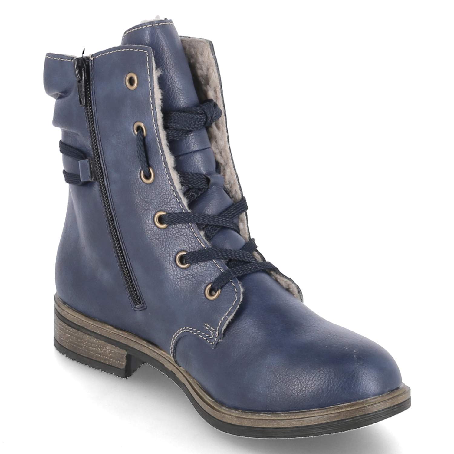 Rieker Schnürstiefeletten - blau