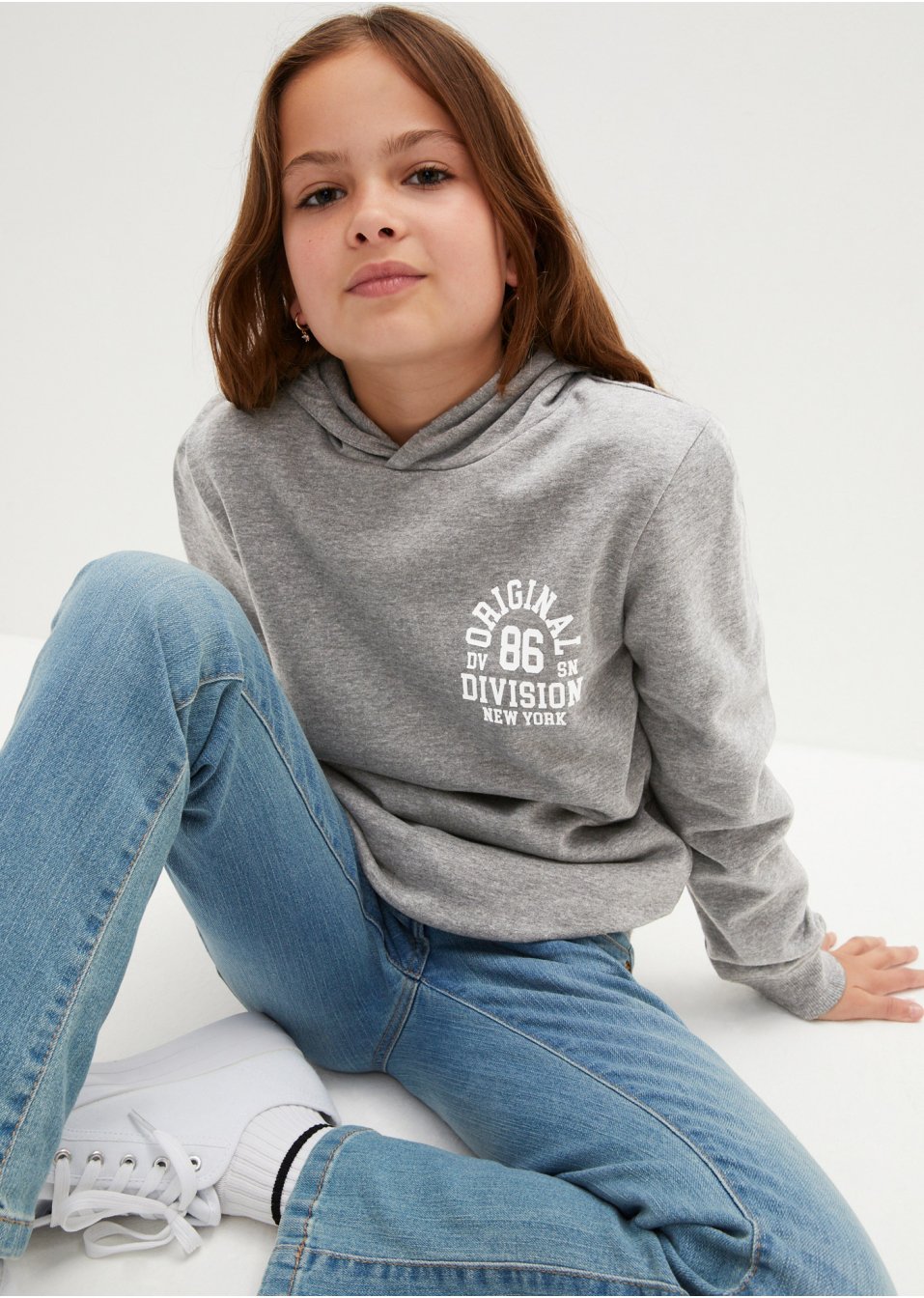 Sweat-shirt à capuche fille