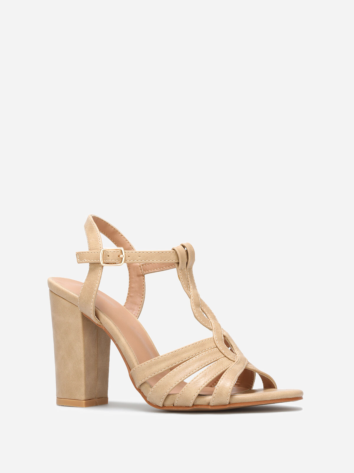 Sandales à brides torsadées- Beige