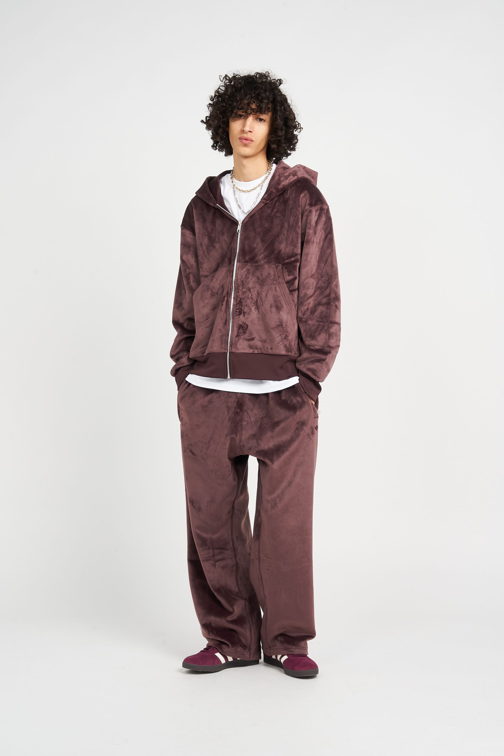 ADIDAS Hoodie zippé P ESS+ V FZ Marron