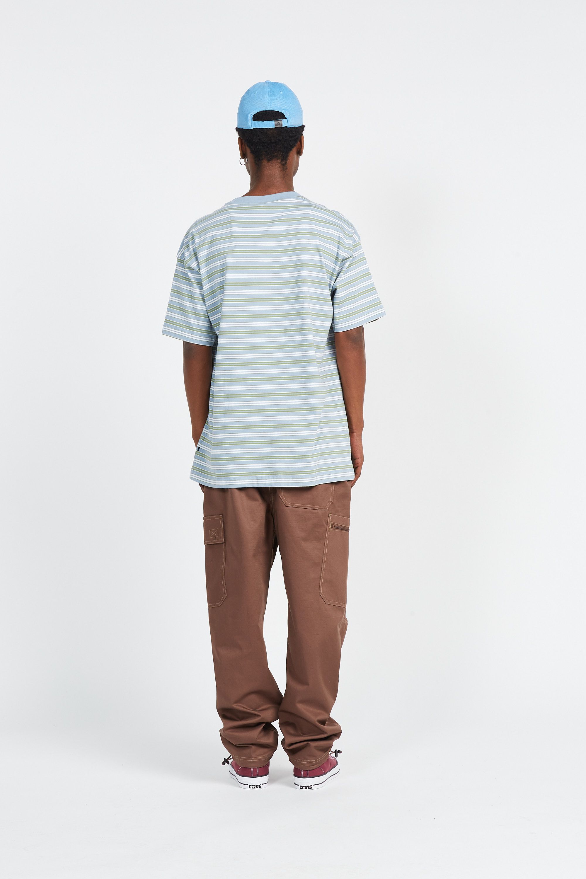 CONVERSE t-shirt YARN DYE STRIPED Bleu