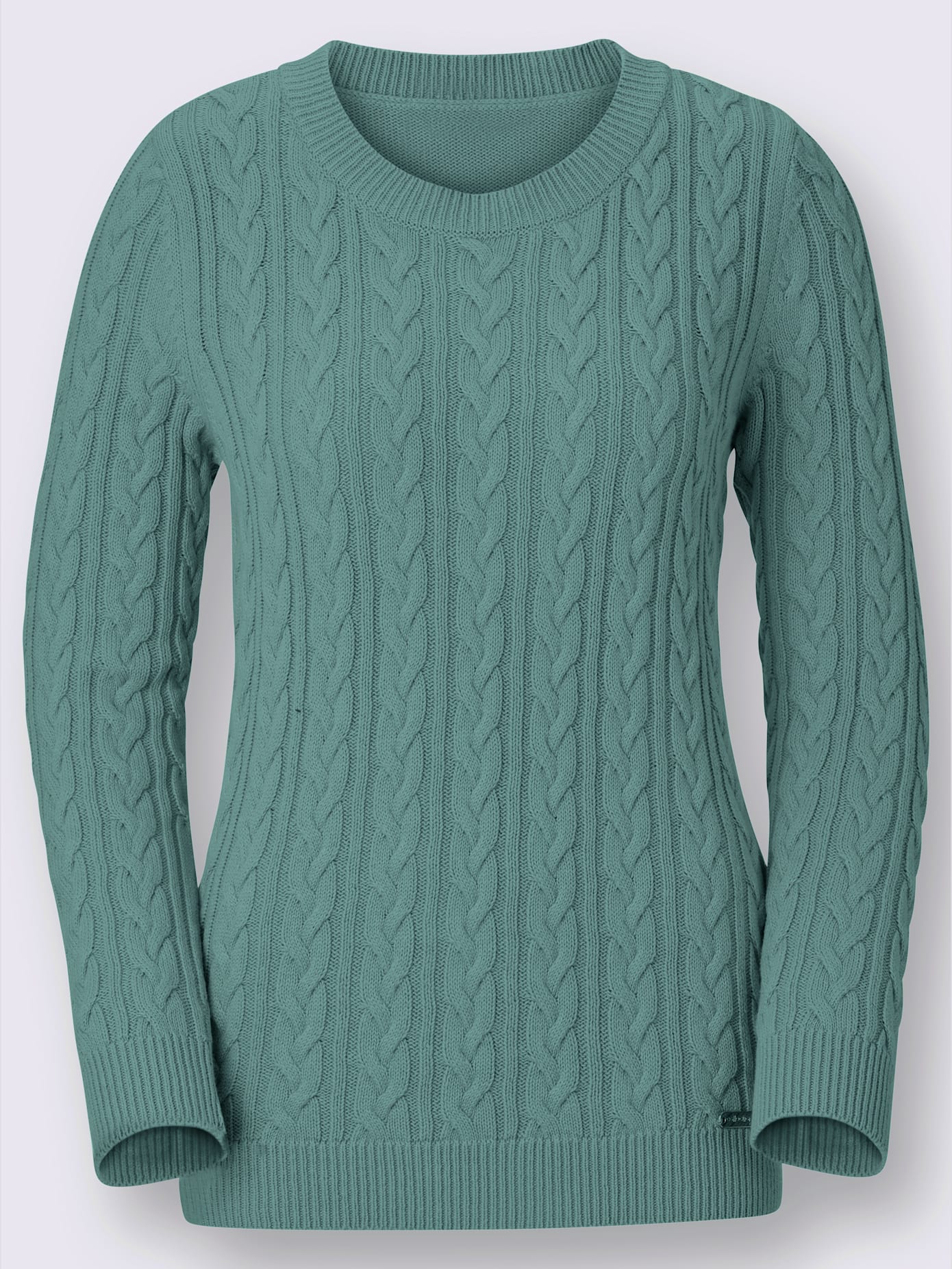 Pull en coton torsadé avec finitions côtelées