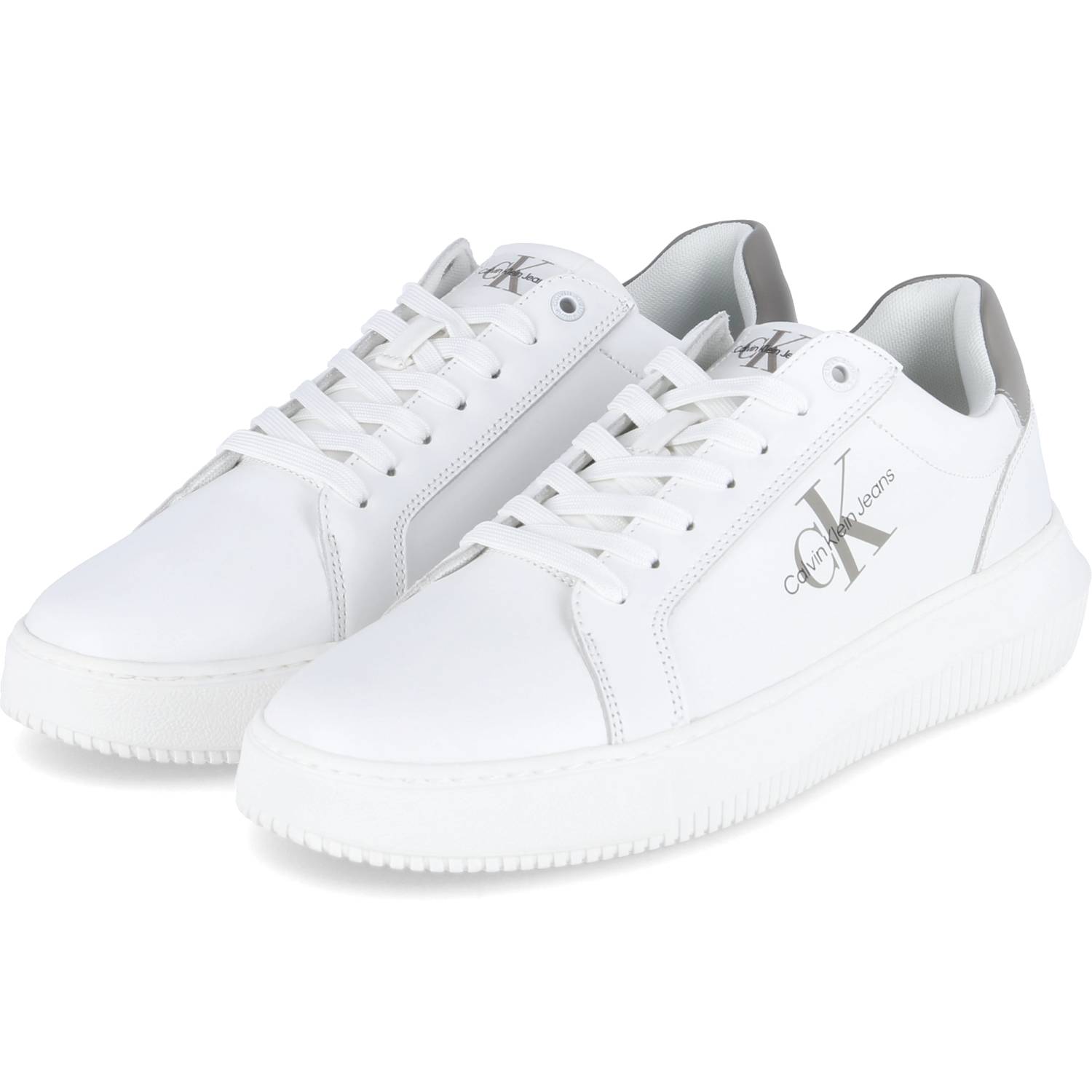 Calvin Klein Low Sneaker CHUNKY CUPSOLE MONO LTH - bright white