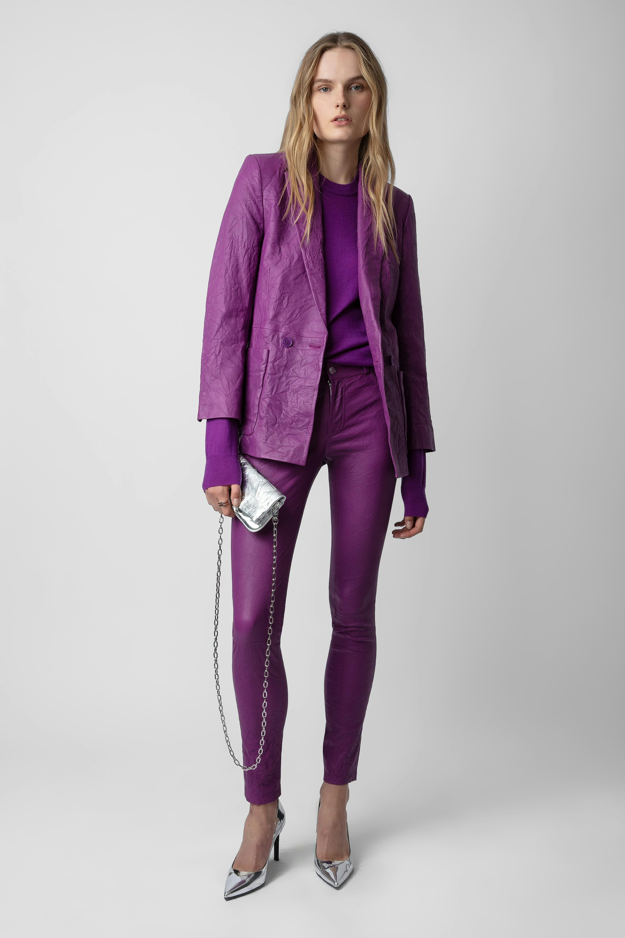 Pantalon Phlame Cuir Froissé