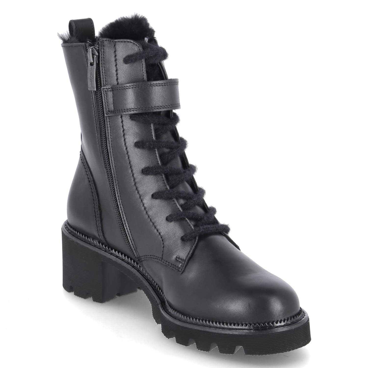 Paul Green Schnürstiefeletten - black