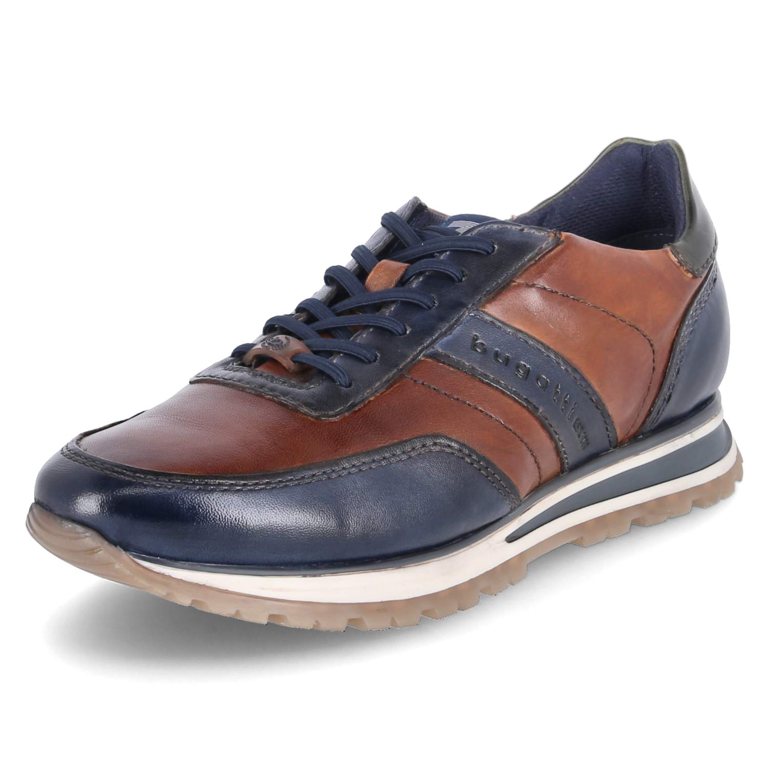 Bugatti Low Sneaker - dark blue / cognac