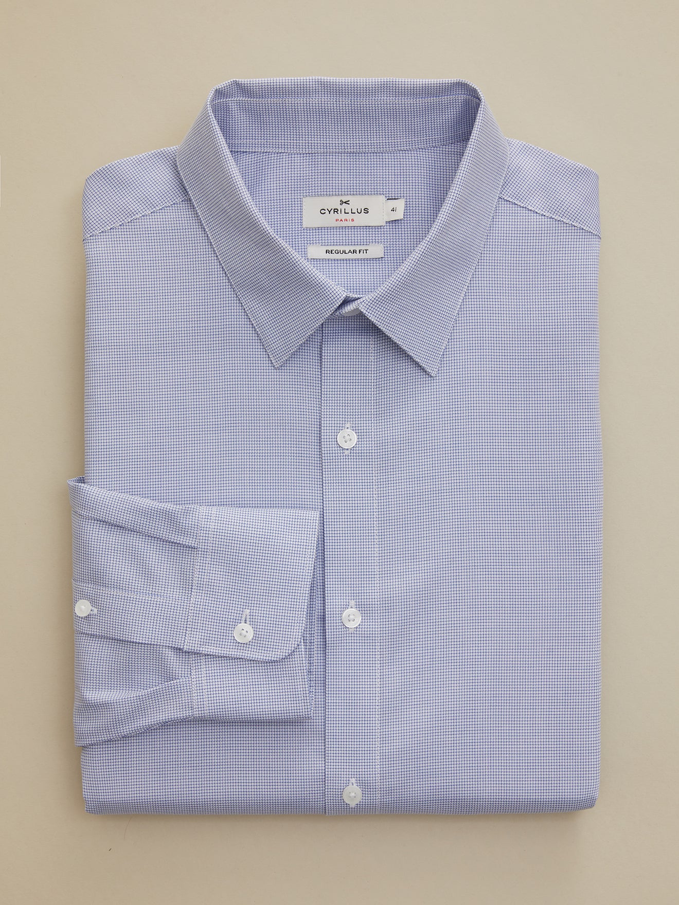 Chemise micro-motifs regular fit homme non iron