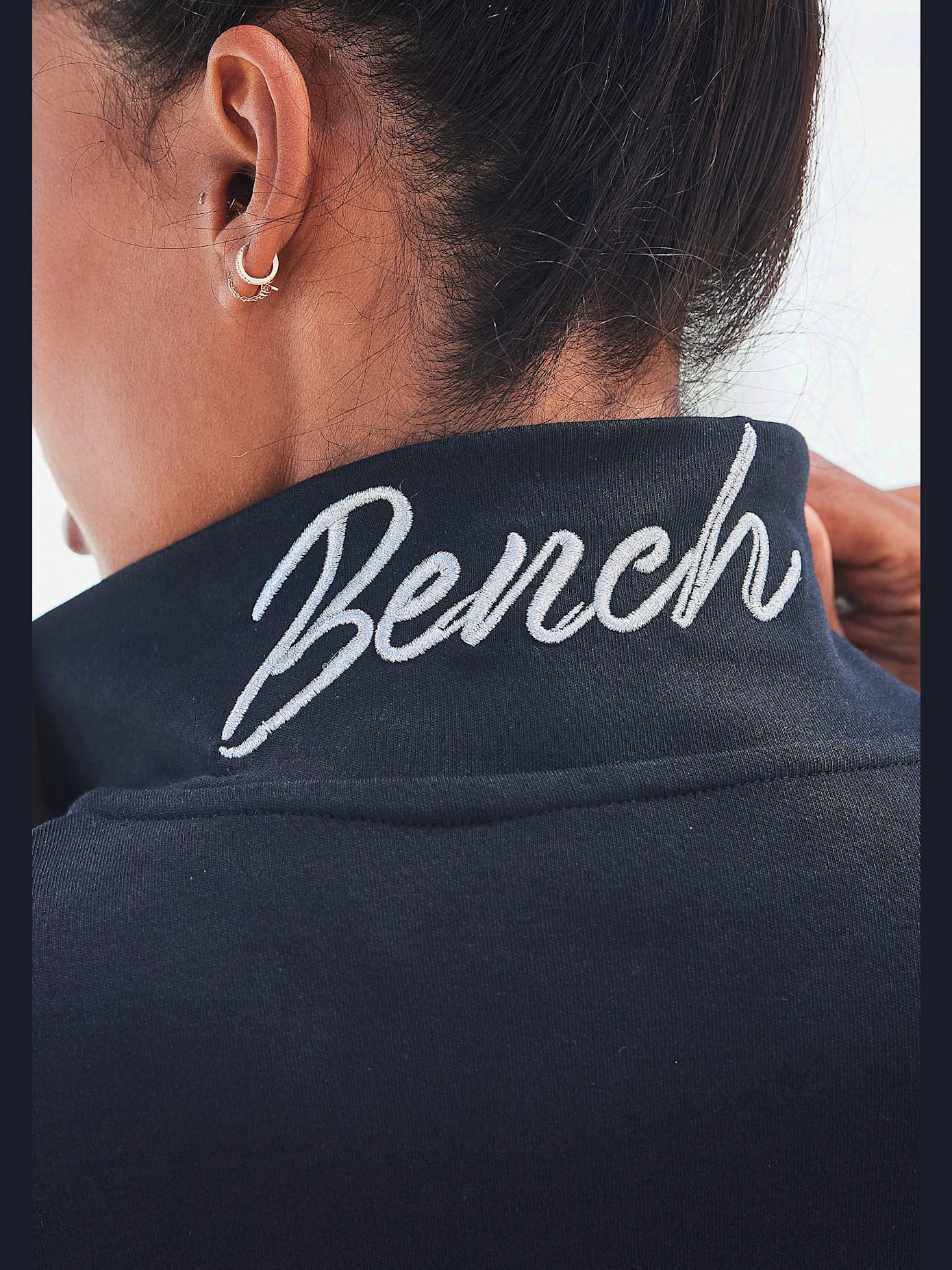 Veste sweat à col montant