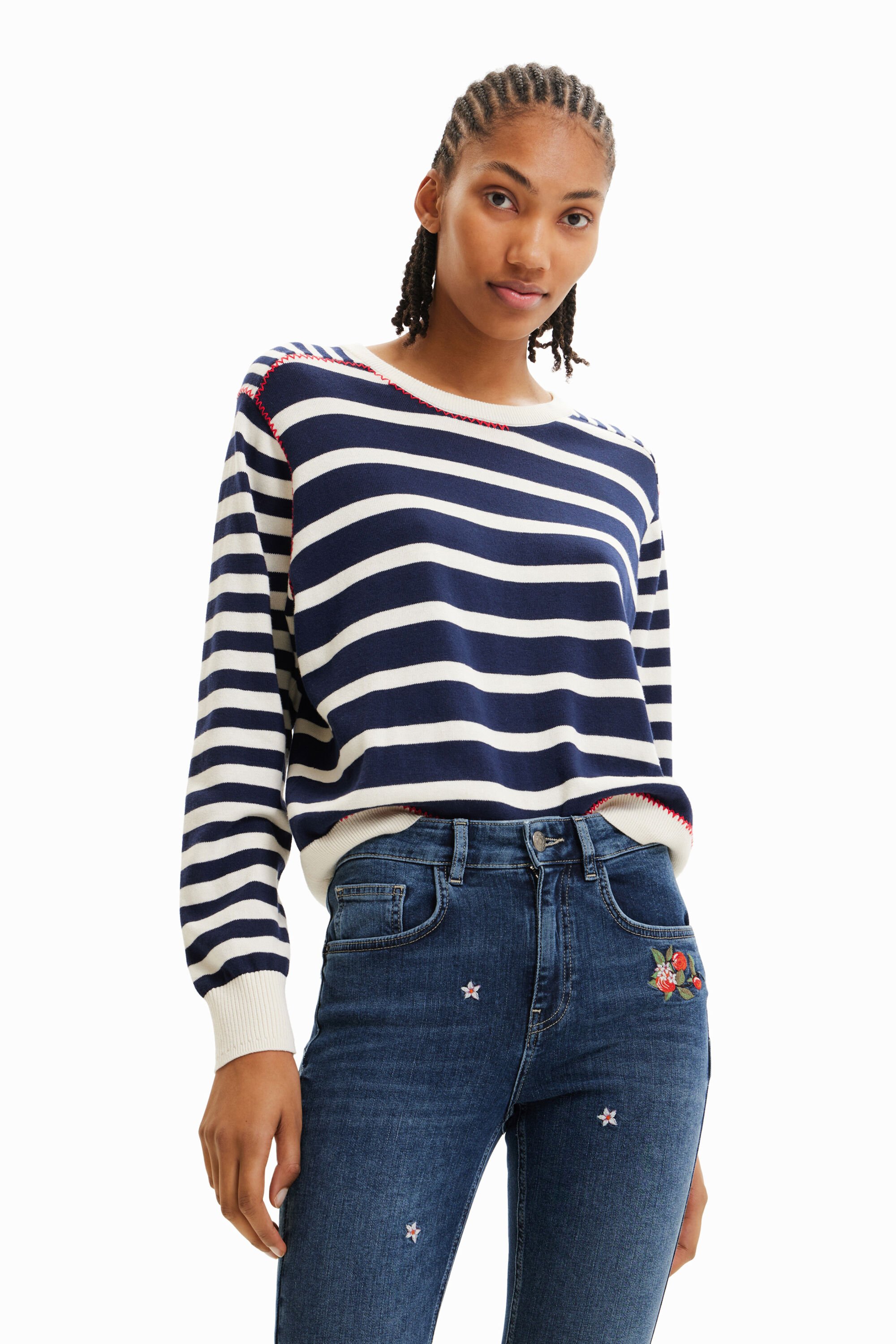 Pull rayures marines