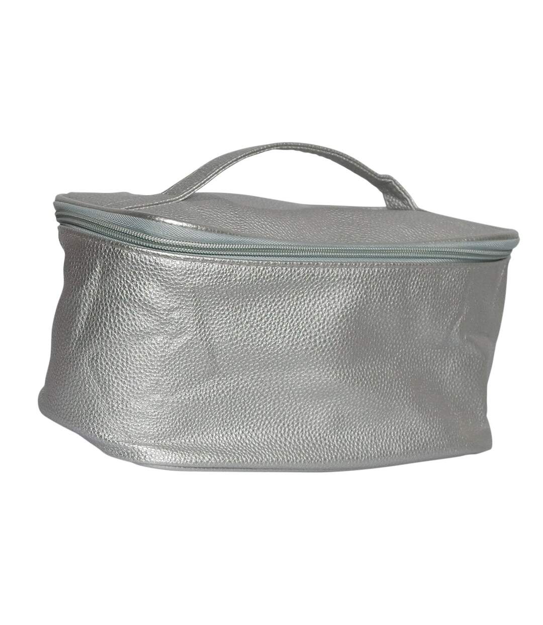 Trousse de toilette argentée