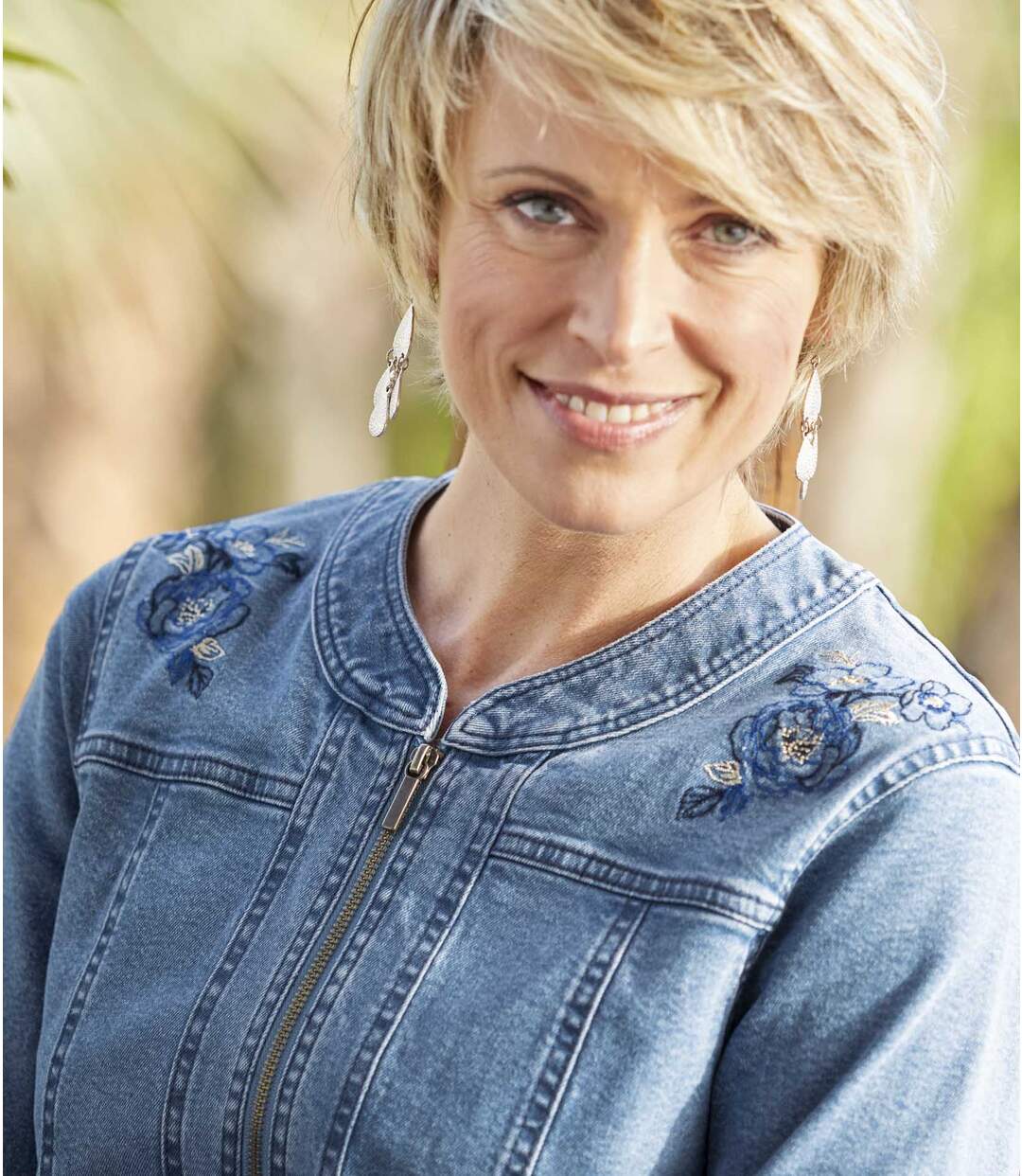 Veste en Jean Stretch Brodée