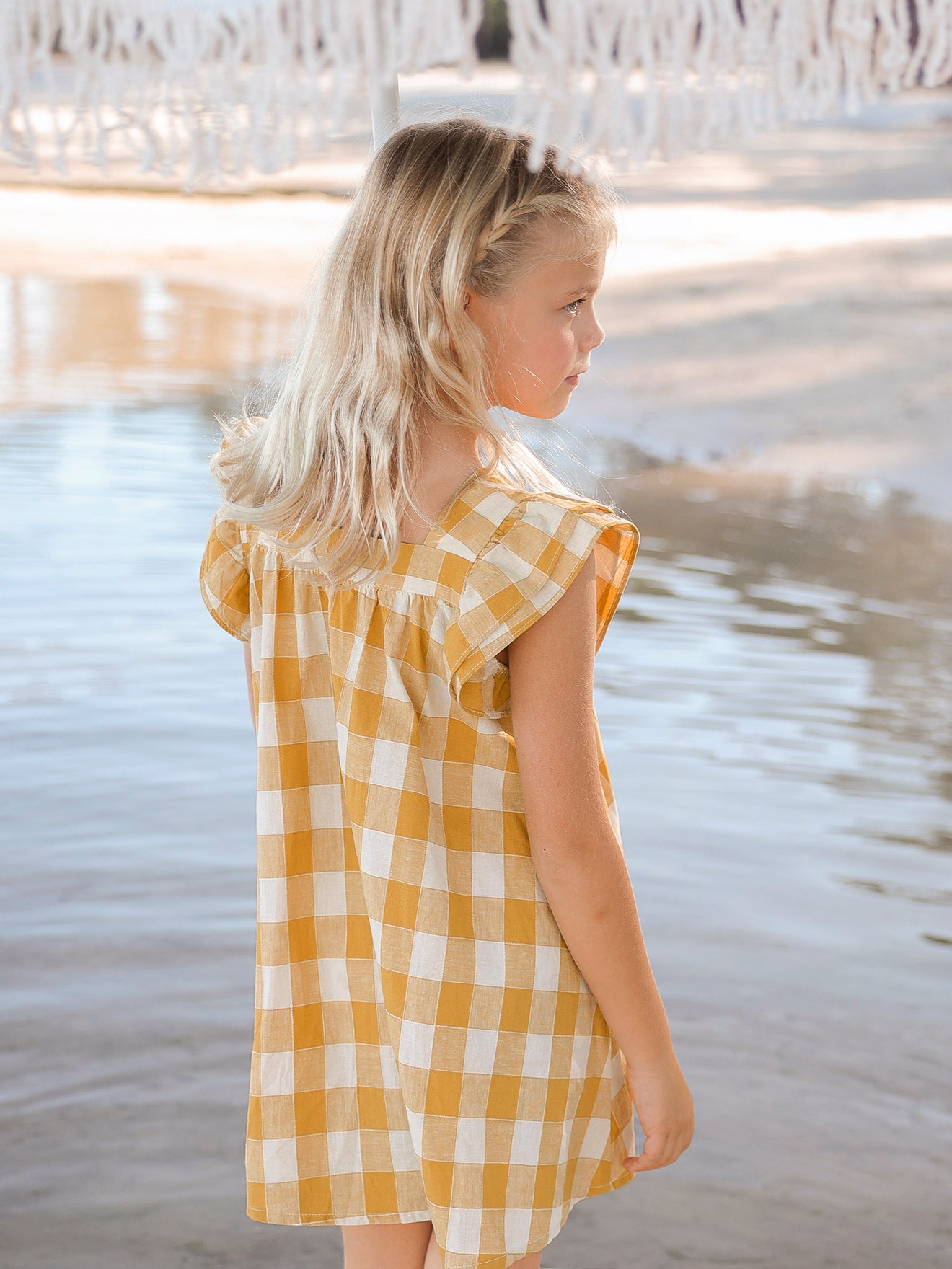 Robe vichy Fille grands carreaux