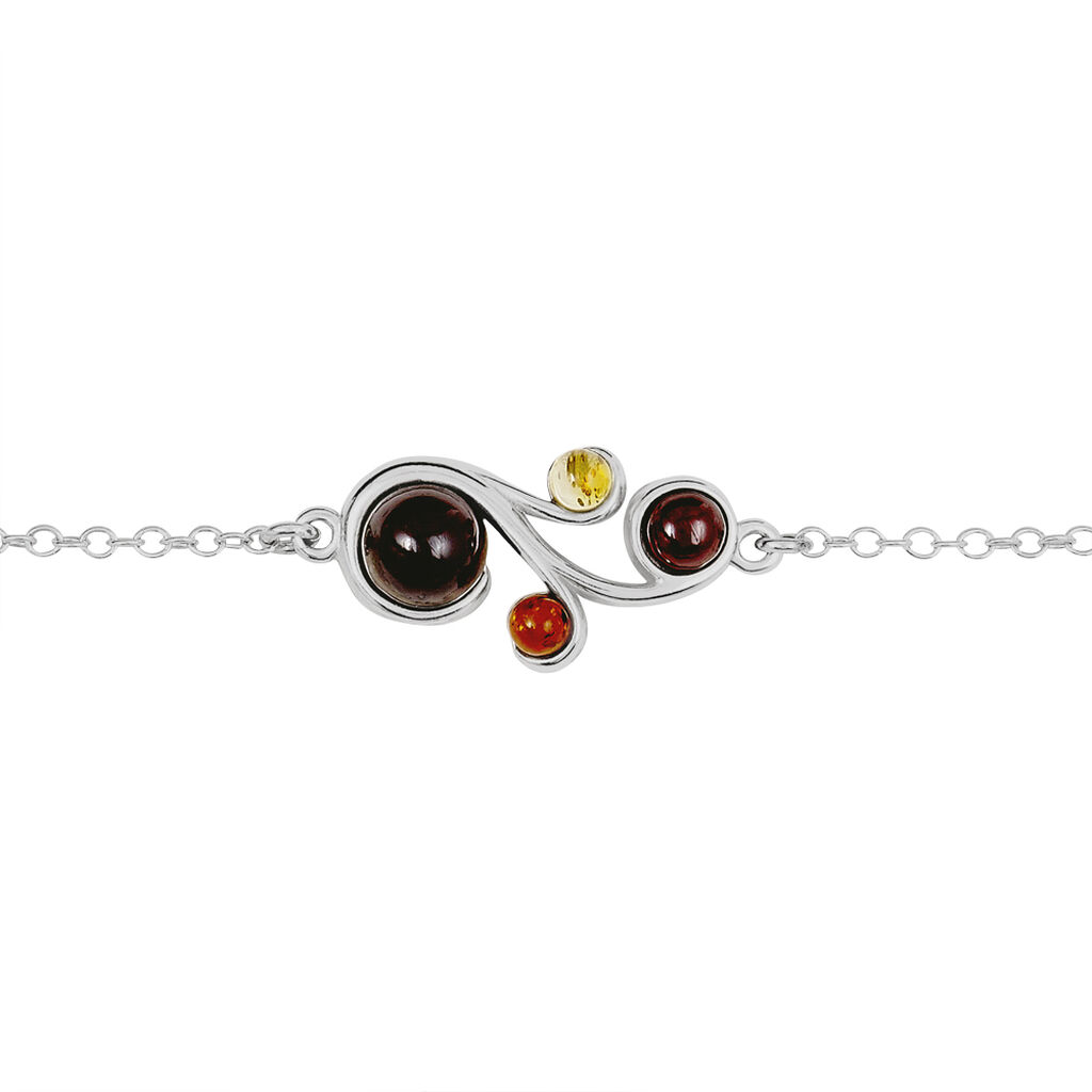 Bracelet Alexa Argent Blanc Ambre