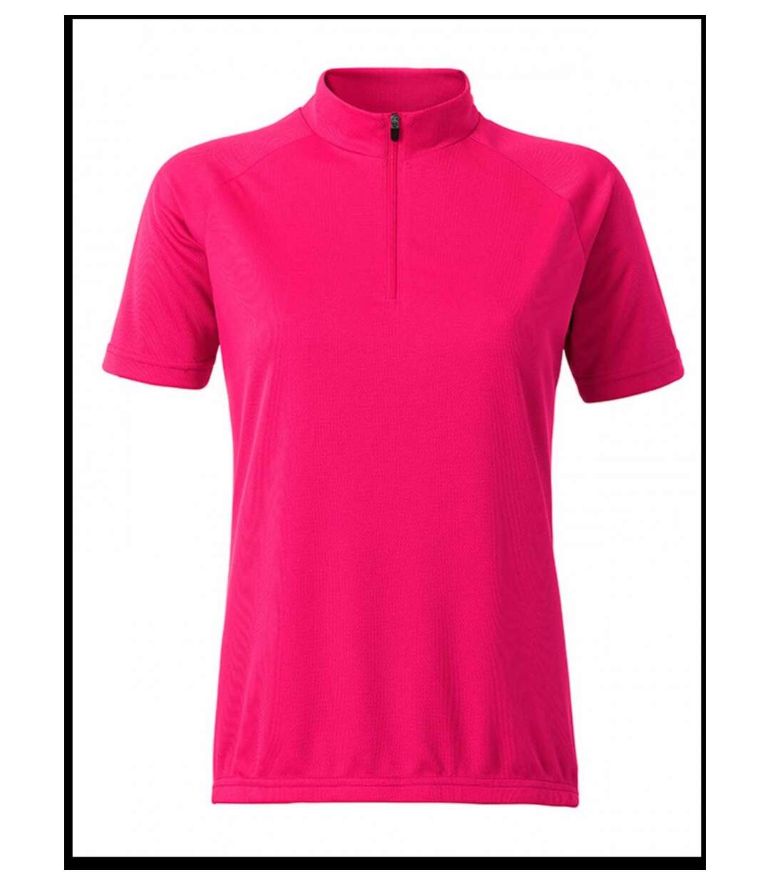 maillot cycliste zippé - FEMME - JN511 - rose vif