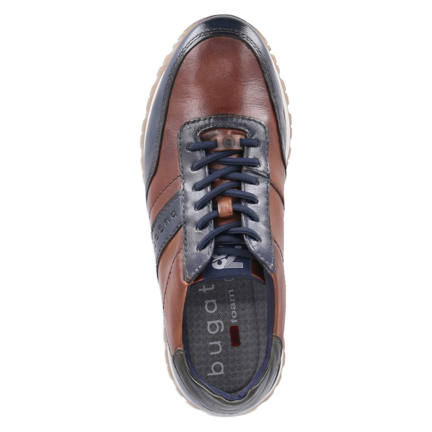 Bugatti Low Sneaker - dark blue / cognac