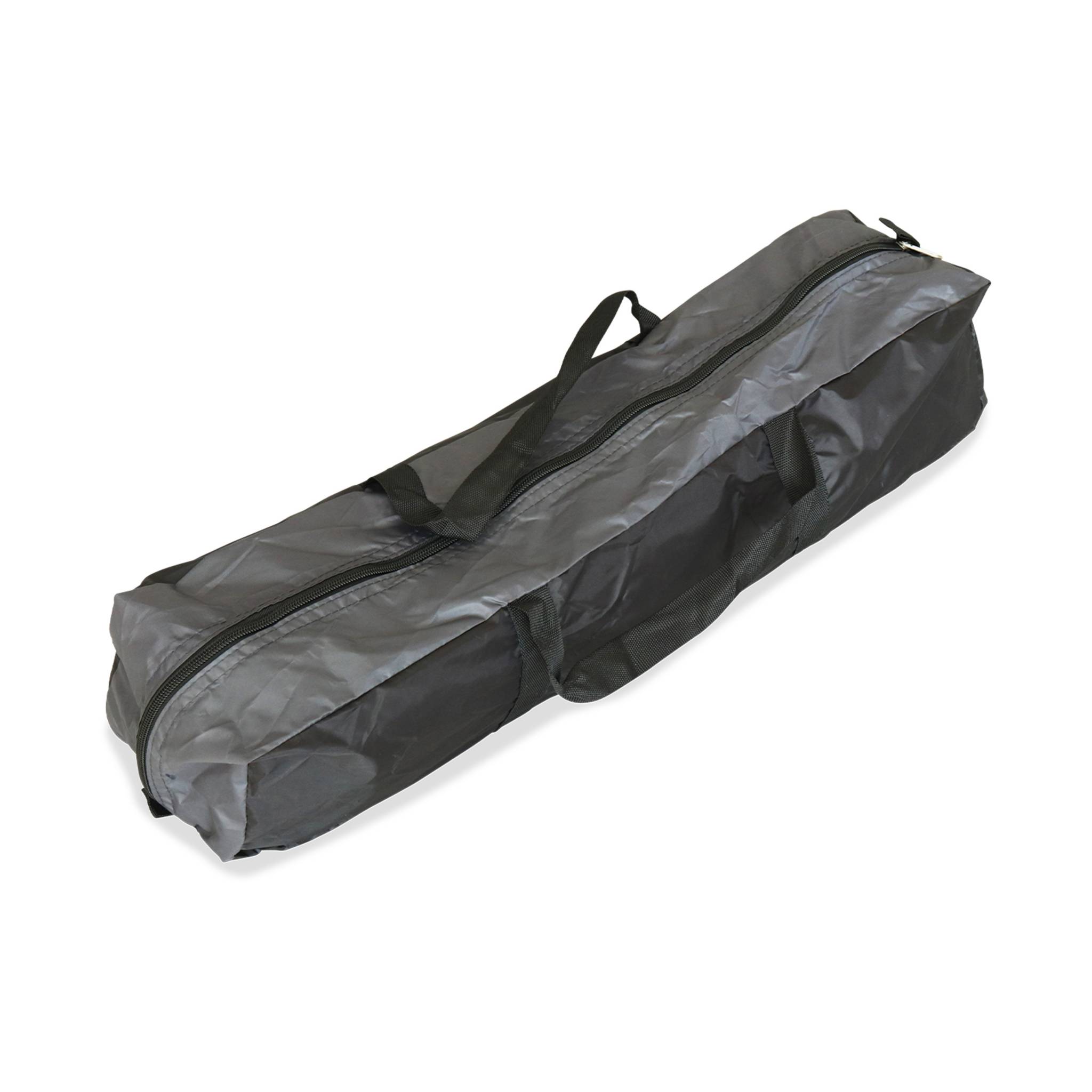 Trampoline 250cm gris avec pack d'accessoires + tente de camping avec sac de transport