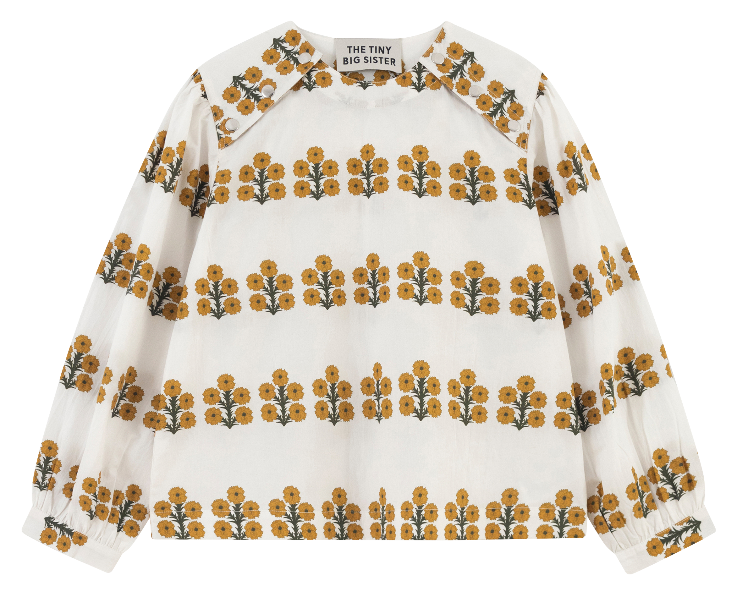 ASTER - Blouse droite imprimé en coton | Blanc