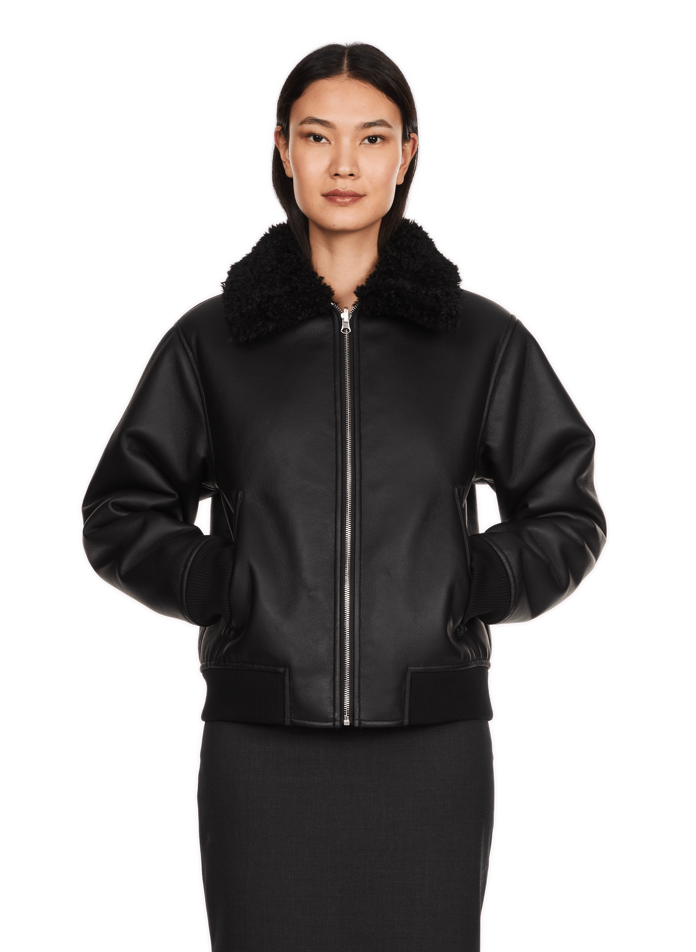 ULIME - Blouson aviateur réversible| Noir