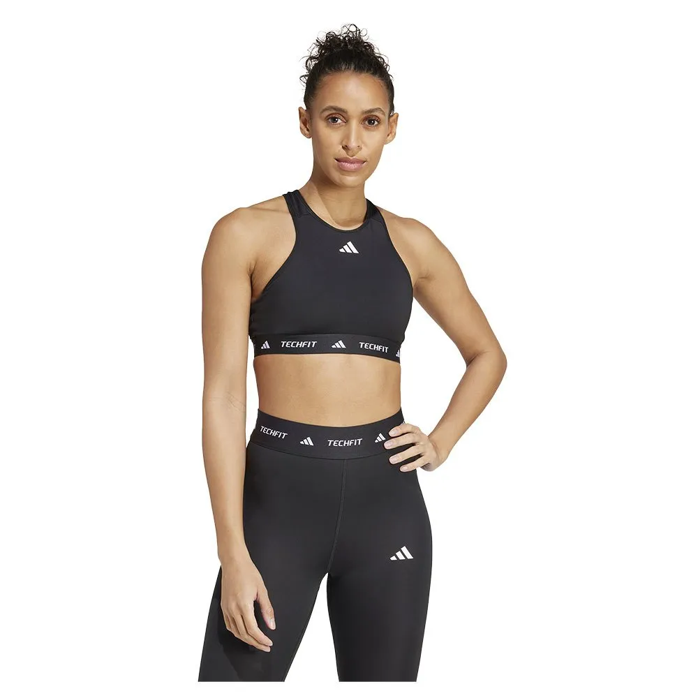 adidas Techfit High Neck Sport-BH mittlerer Halt