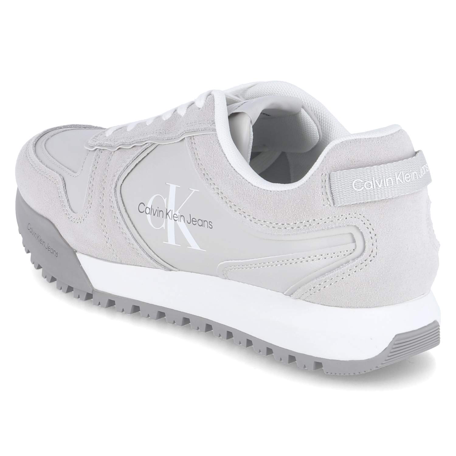 Calvin Klein Jeans Low Sneaker TOOTHY RUNNER IRREGULAR LINES - oyster