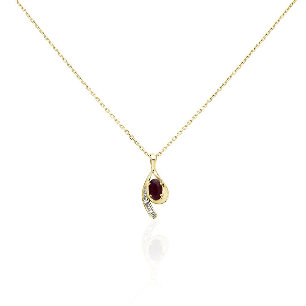 Collier Emotion Or Jaune Rubis Diamant