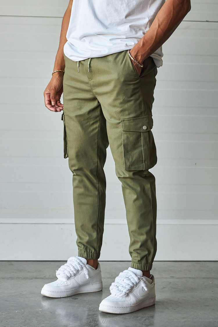 Joggerpant kaki cargo