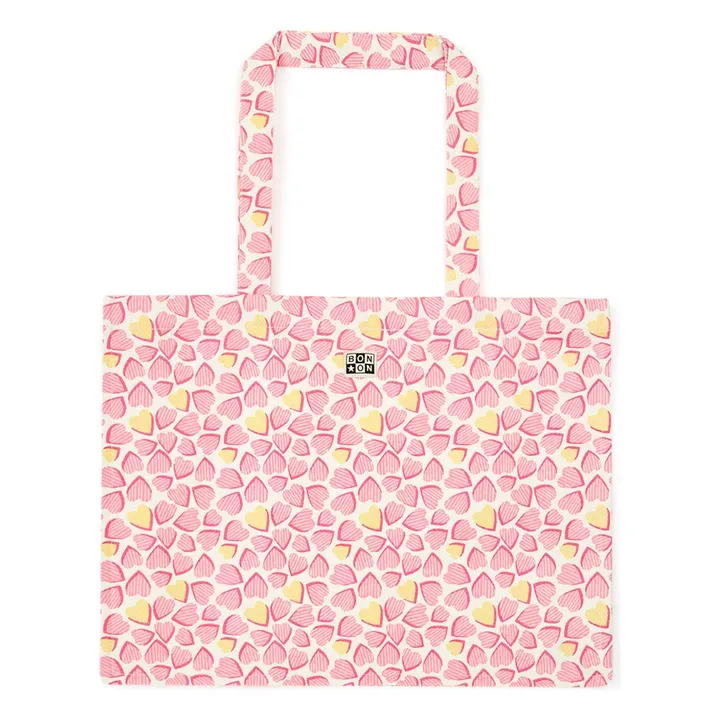 Bonton Cabas Cœurs Beth | Rose pâle
