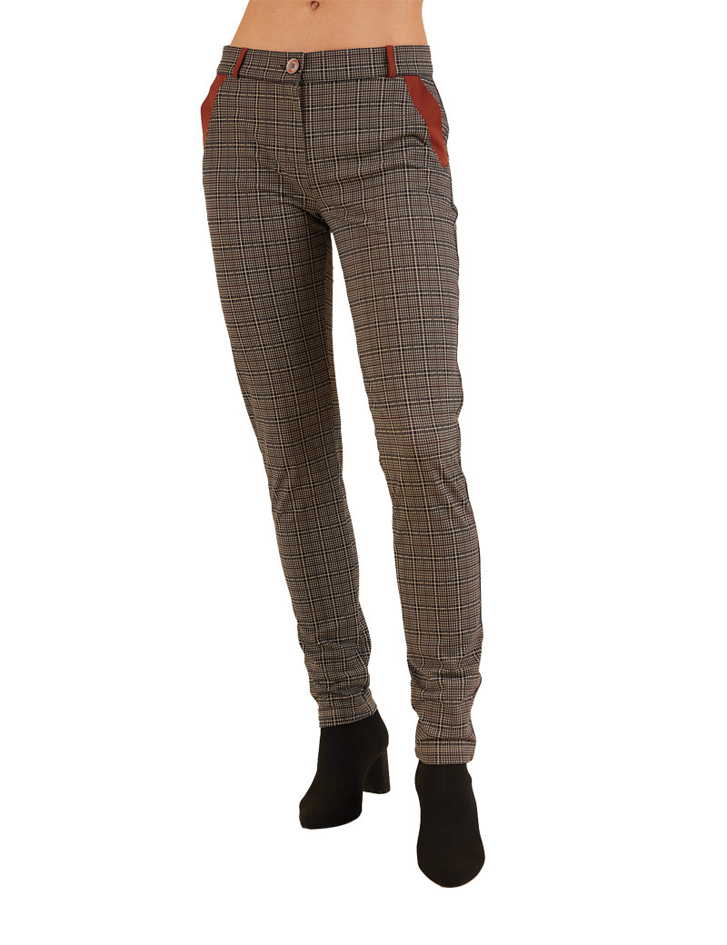 HBT TERRE DE VILLE | PRINCE DE GALLES CHRISTINA PANTALON FEMME IMPRIMÉ