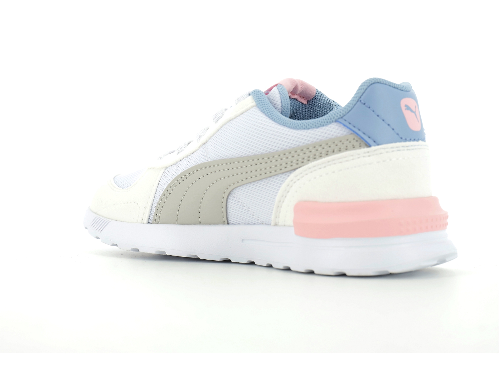 Puma-381988 Matières combinées Blanc-Gris