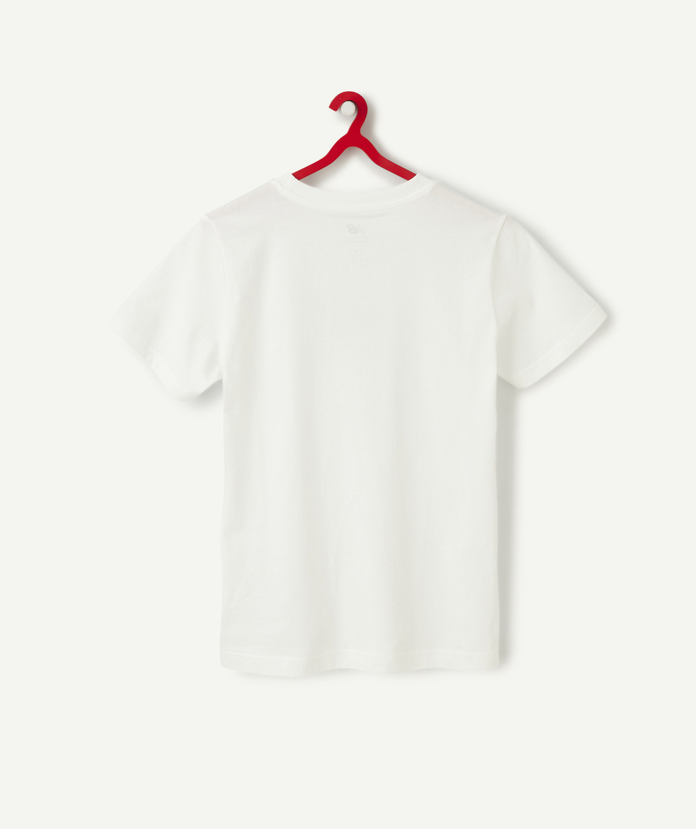 NEW BALANCET-SHIRT À MANCHES COURTES BLANC GARÇON ESSENTIALS STACKED
