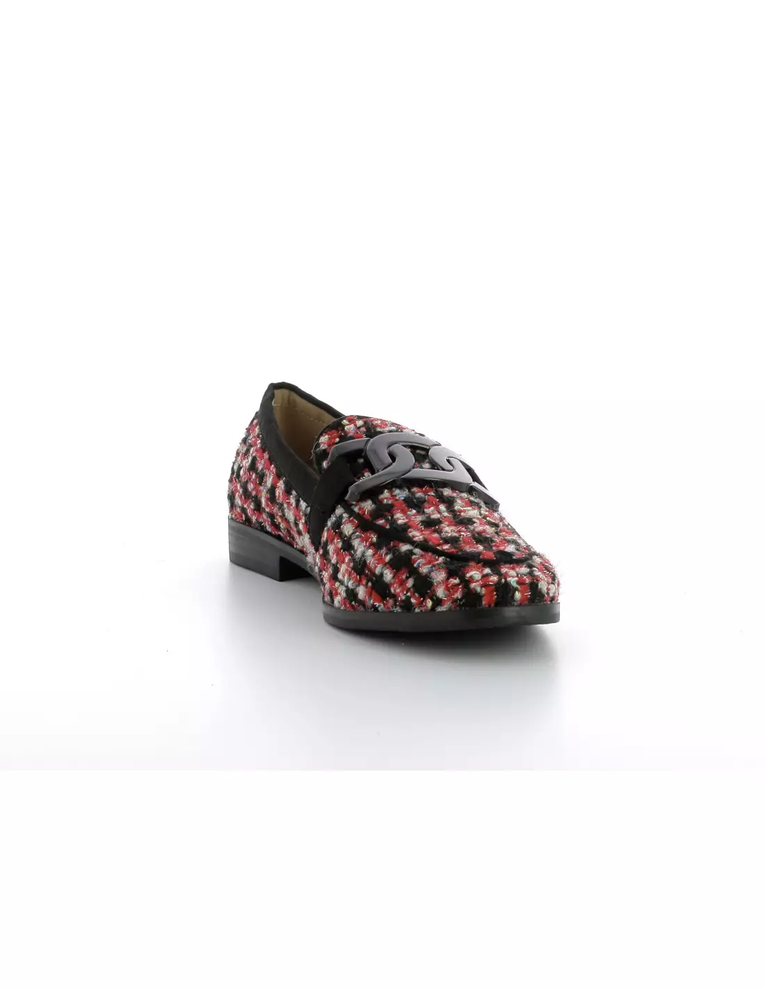 LA STRADA 2200127 - Mocassins & bateaux BLACK-REDCHANELFABRIC