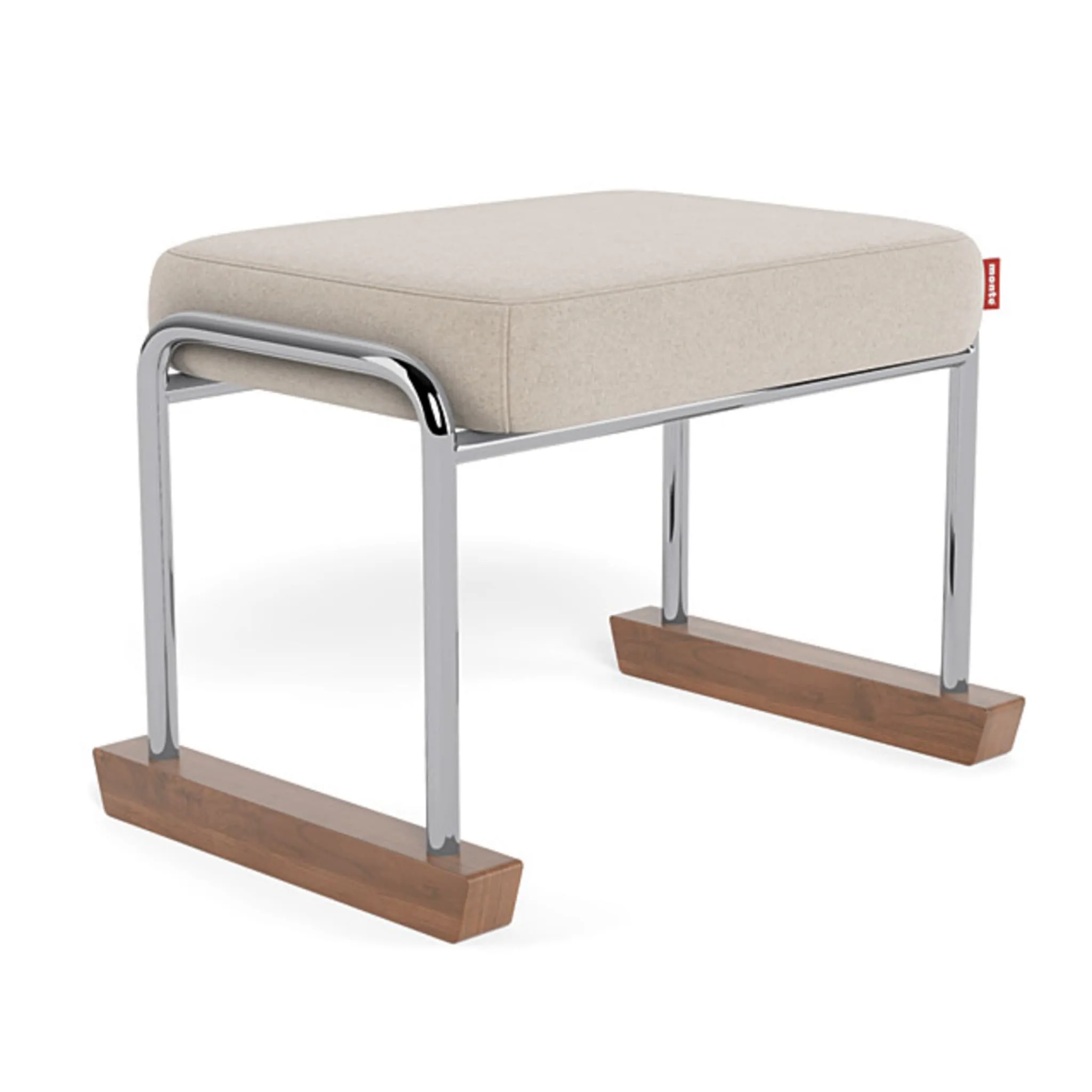 Monte Tabouret Jackson - Laine Oatmeal  Chrome