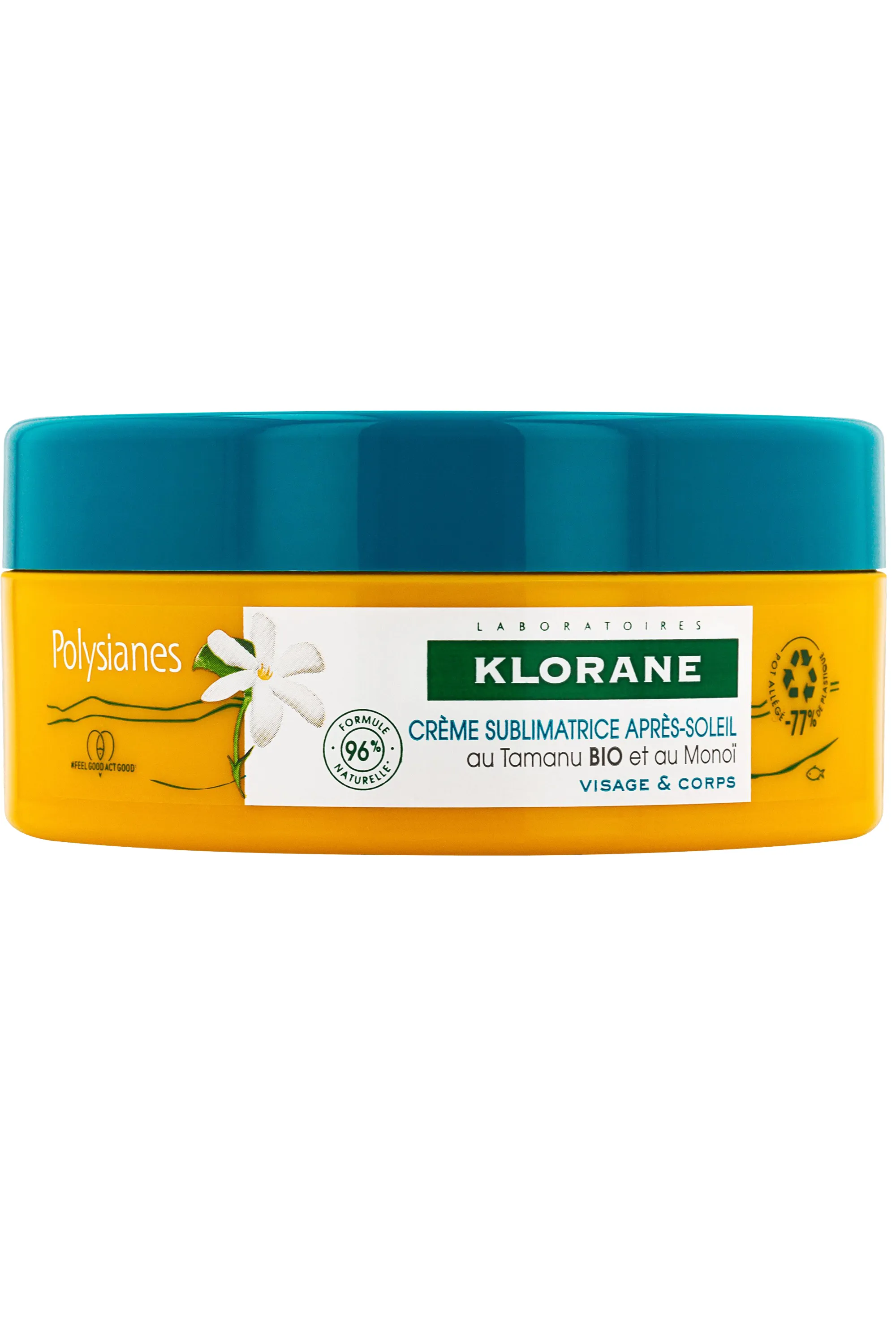 Klorane Crème sublimatrice après-soleil au Tamanu bio et Monoï-200 ml