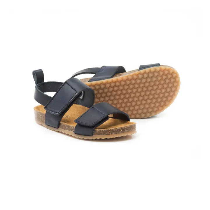 Pèpè Two Con Me - Sandales Double Scratchs | Bleu marine