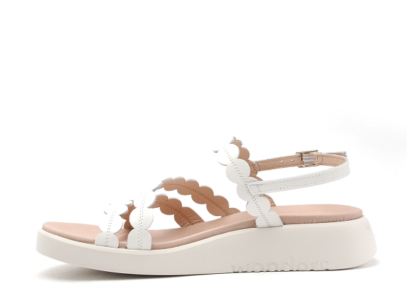 Wonders nu pieds plats femme c6531 lack blanc