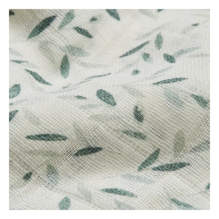 Cam Cam Lange Green Leaves en mousseline de coton bio - Set de 2