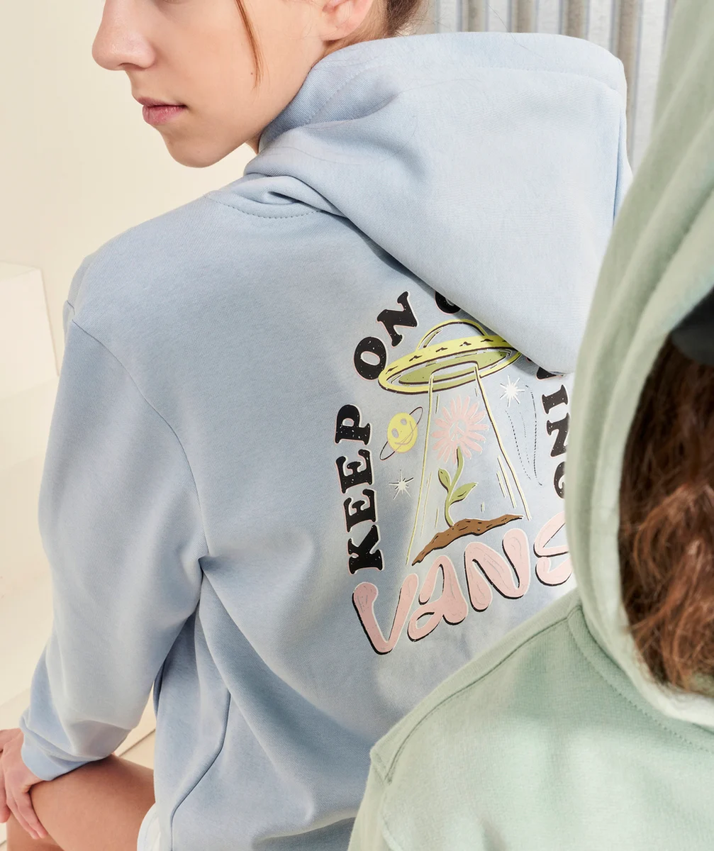 VANSSWEAT À CAPUCHE FILLE BLEU 