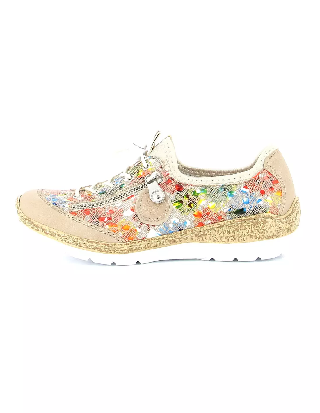 RIEKER N4263 - Baskets NUDE/GINGER-MULTI